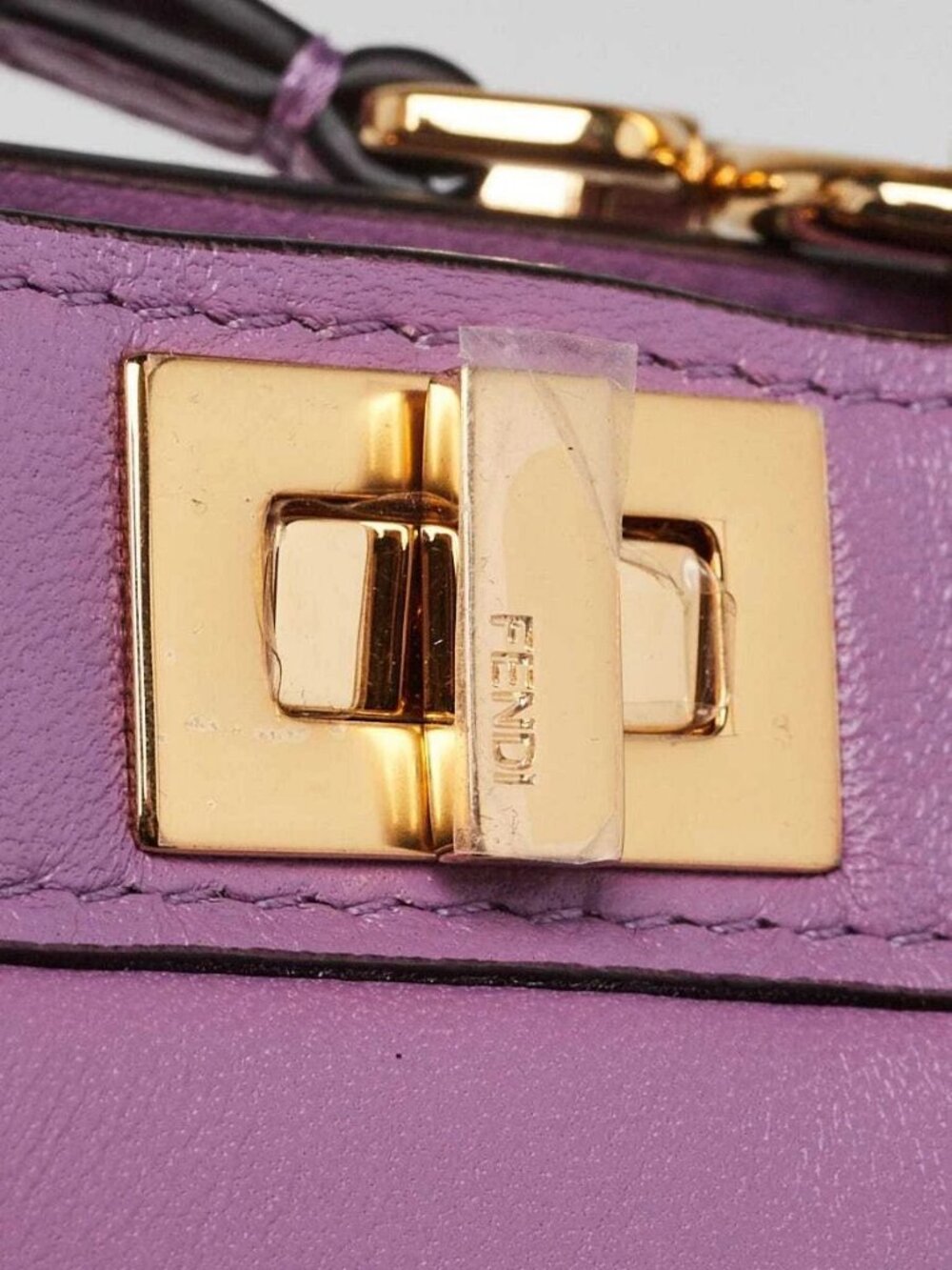 Fendi Purple Smooth Leather Nano Peekaboo Maxi Handle Bag - 7AS106 - Picture 5 of 11